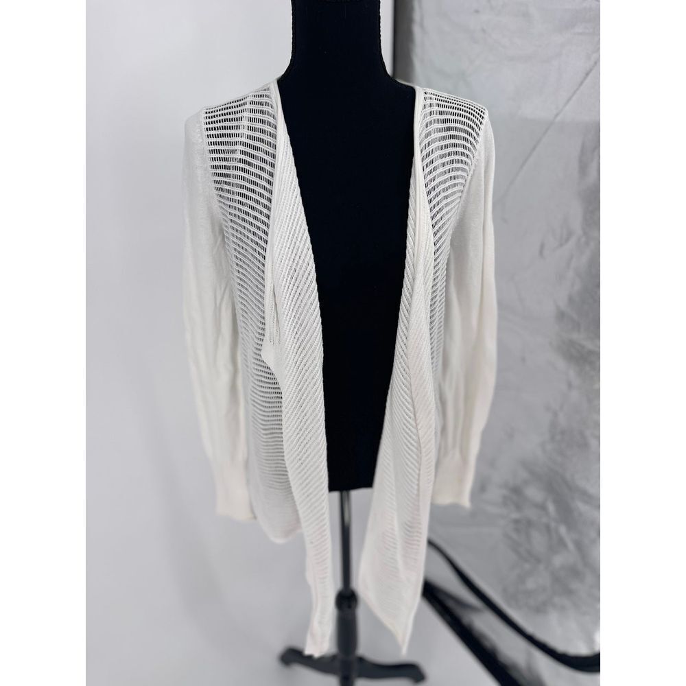 Sonoma‎ Open Knit Cardigan Lightweight Duster Sweater Cover Up White Size S